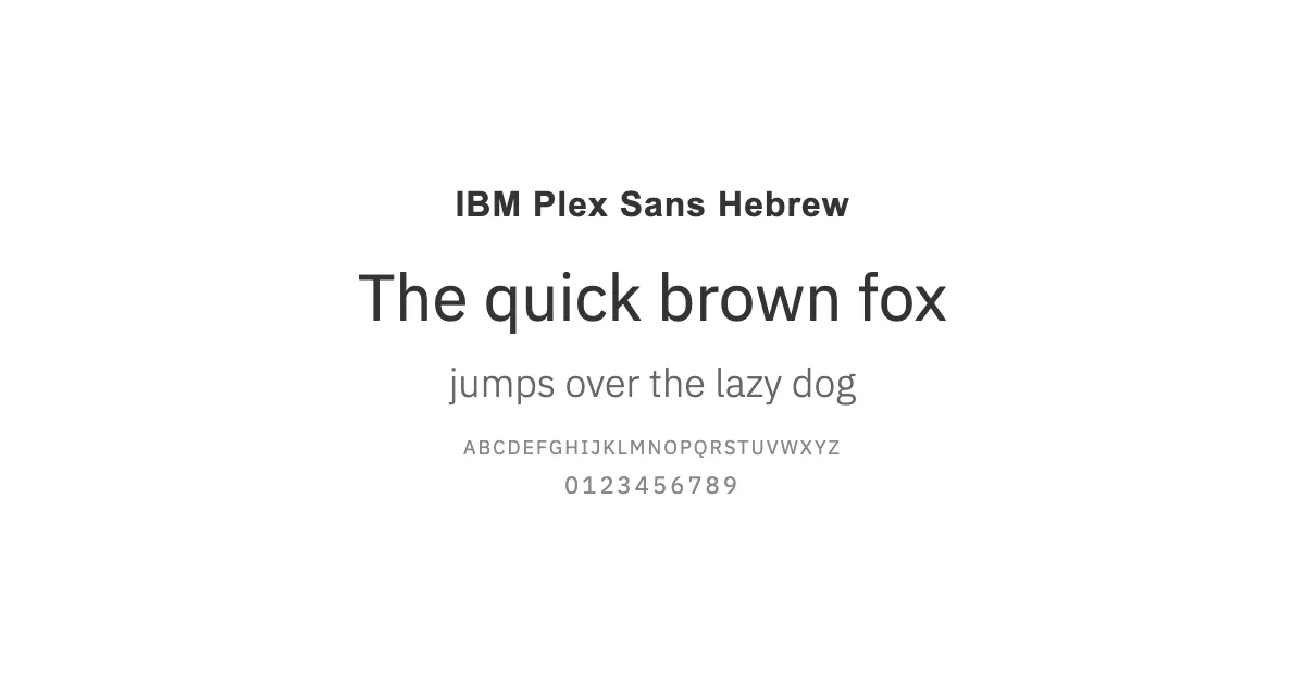 IBM Plex Sans Hebrewのサムネイル画像