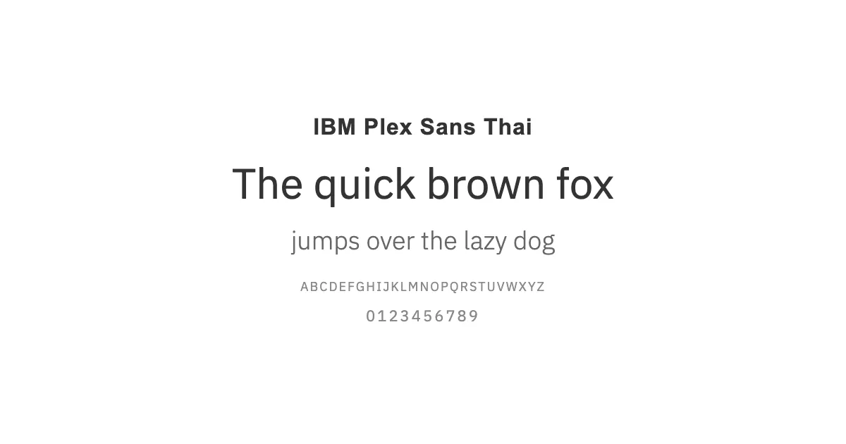 IBM Plex Sans Thaiのサムネイル画像