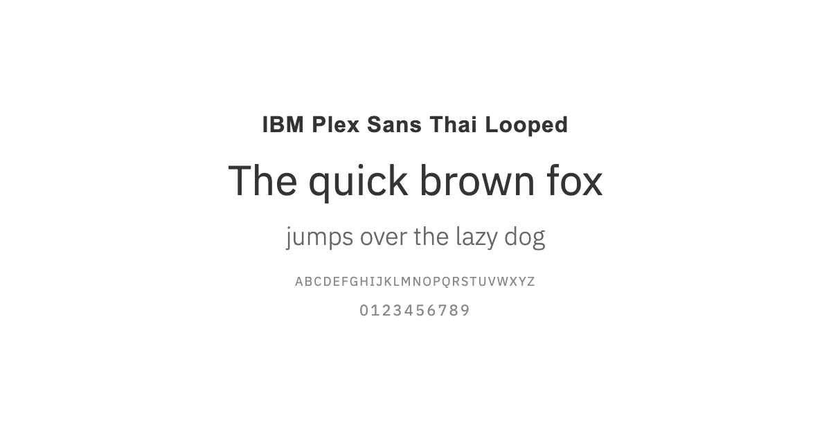 IBM Plex Sans Thai Loopedのサムネイル画像