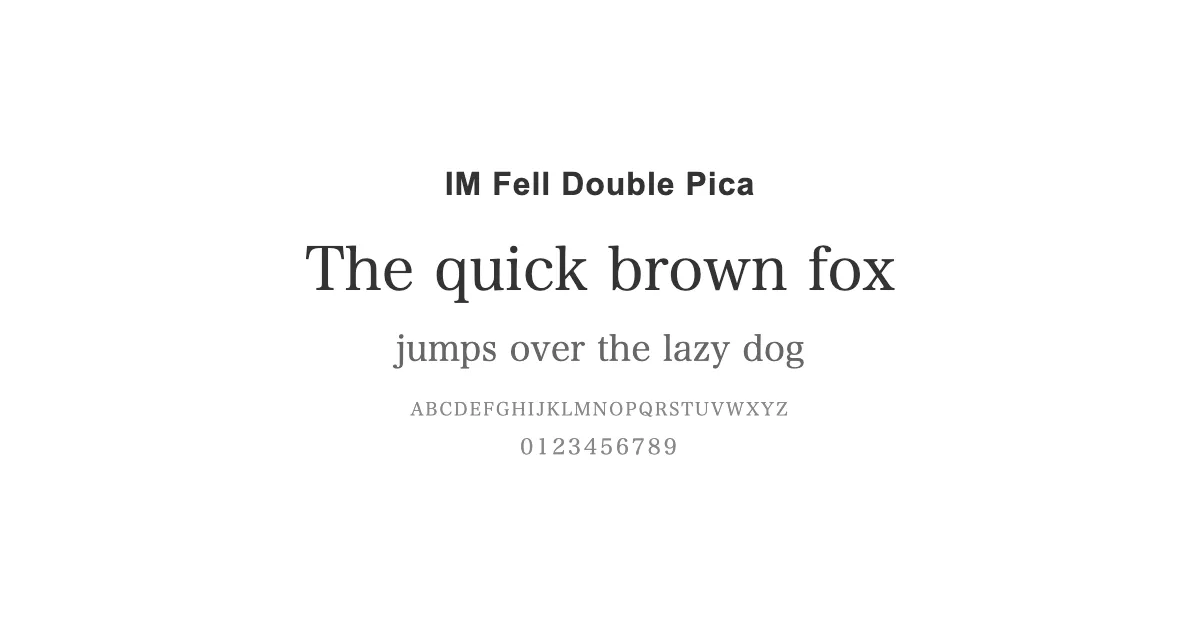 IM Fell Double Picaのサムネイル画像