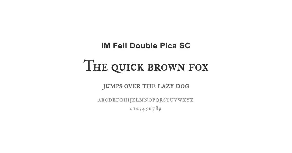 IM Fell Double Pica SCのサムネイル画像