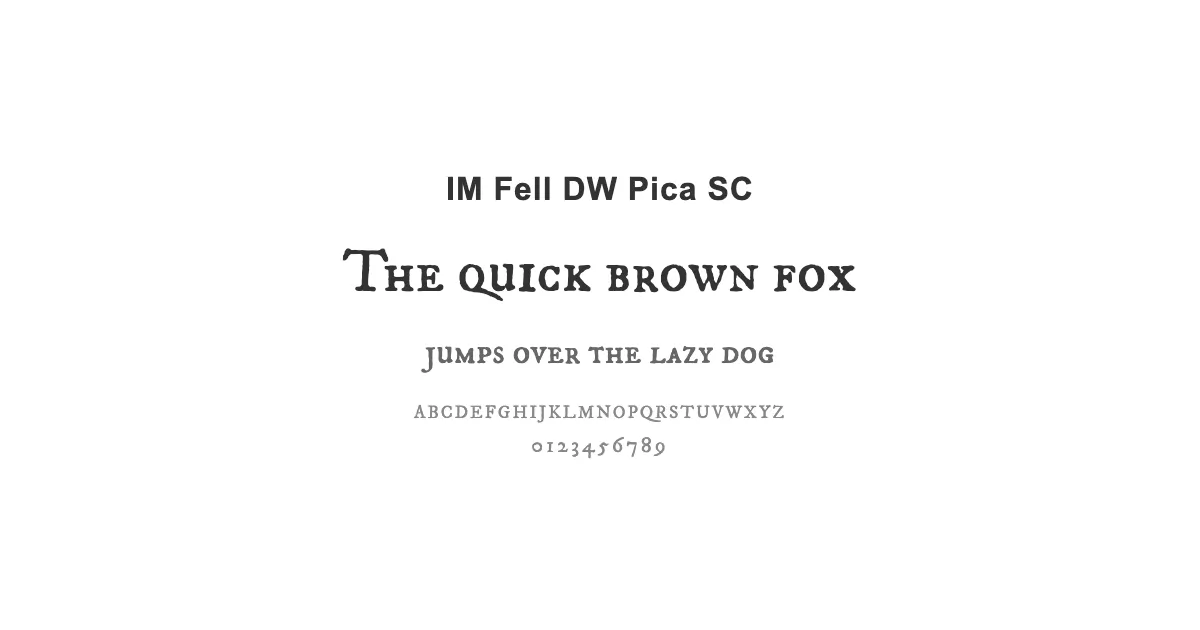 IM Fell DW Pica SCのサムネイル画像