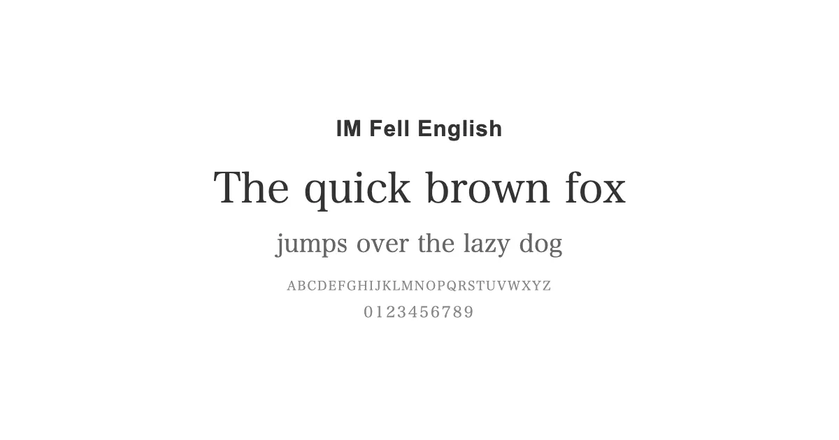 IM Fell Englishのサムネイル画像