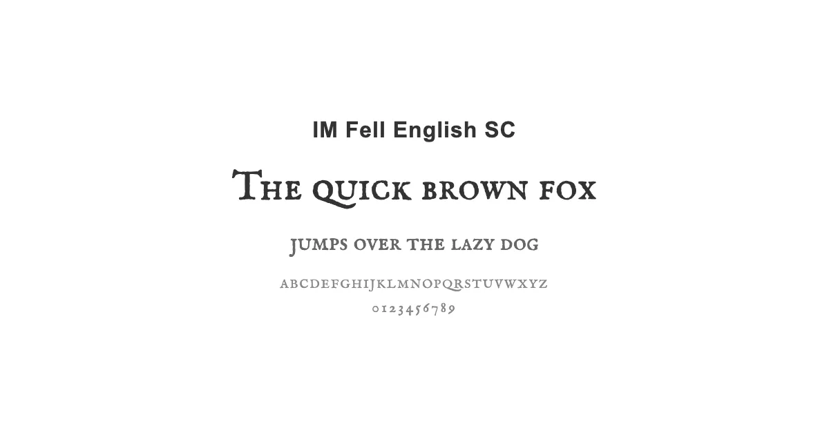 IM Fell English SCのサムネイル画像