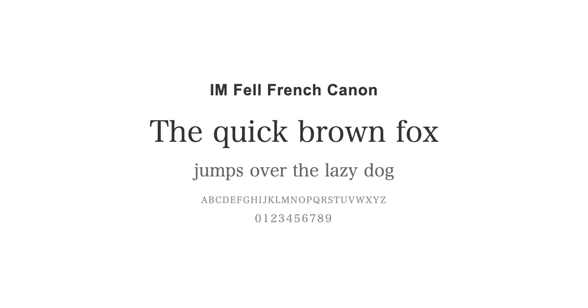 IM Fell French Canonのサムネイル画像