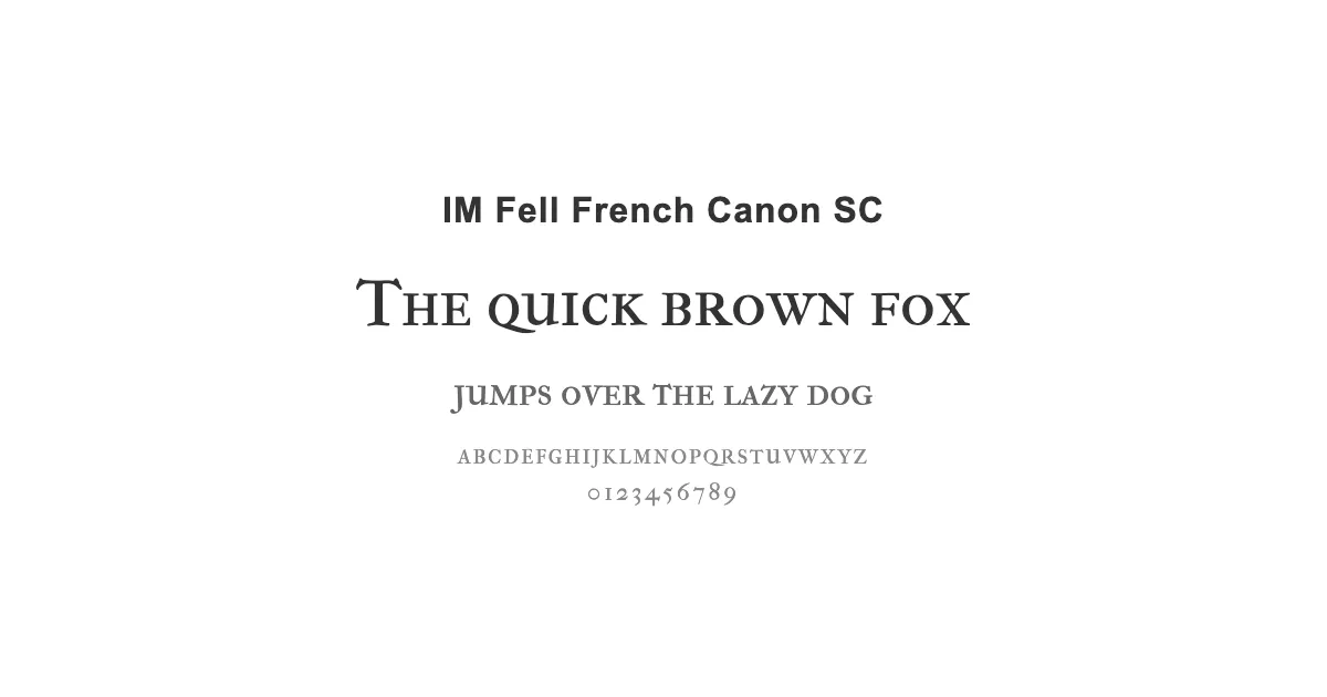 IM Fell French Canon SCのサムネイル画像