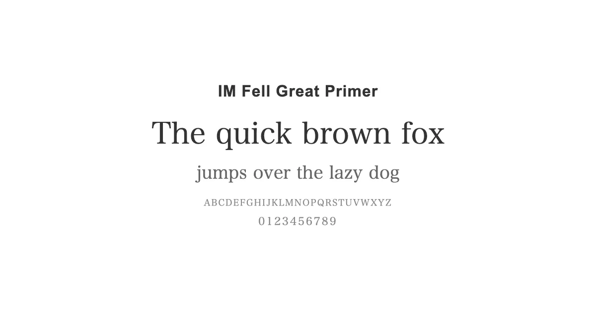 IM Fell Great Primerのサムネイル画像