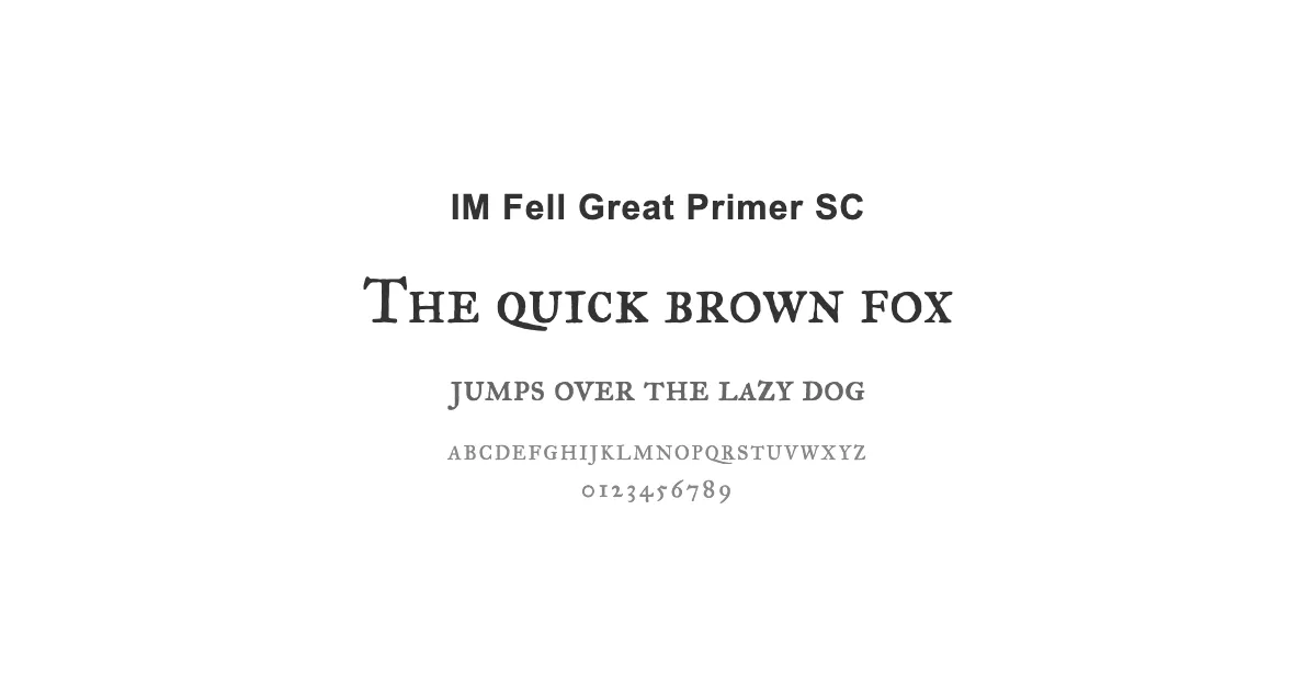 IM Fell Great Primer SCのサムネイル画像
