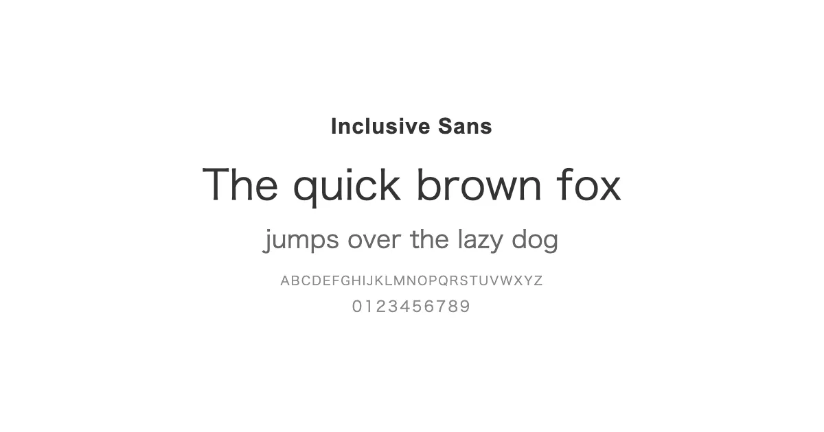 Inclusive Sansのサムネイル画像