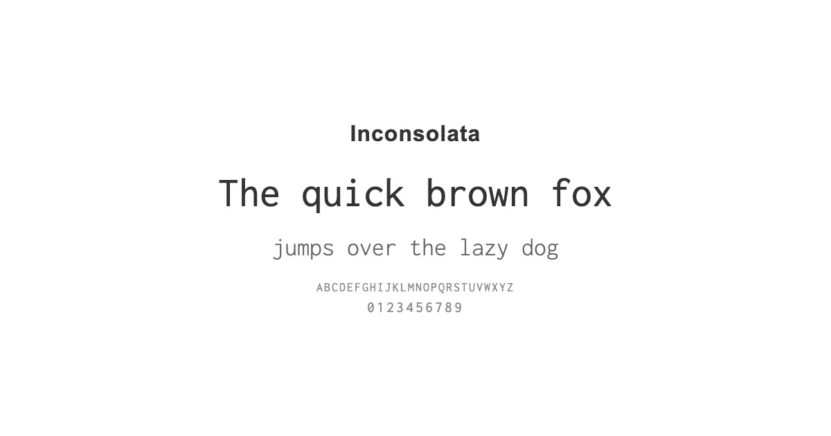 Inconsolataのサムネイル画像