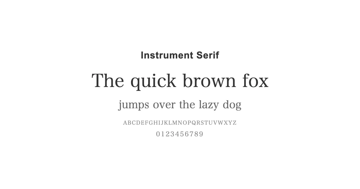 Instrument Serifのサムネイル画像