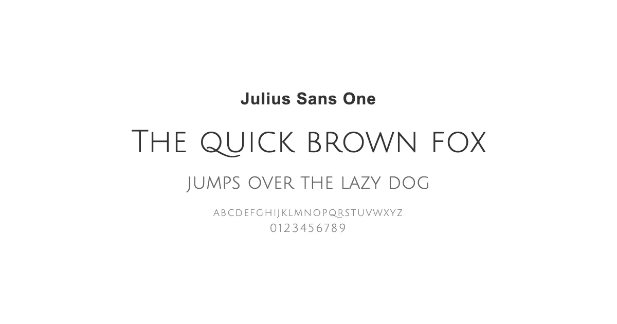 Julius Sans Oneのサムネイル画像