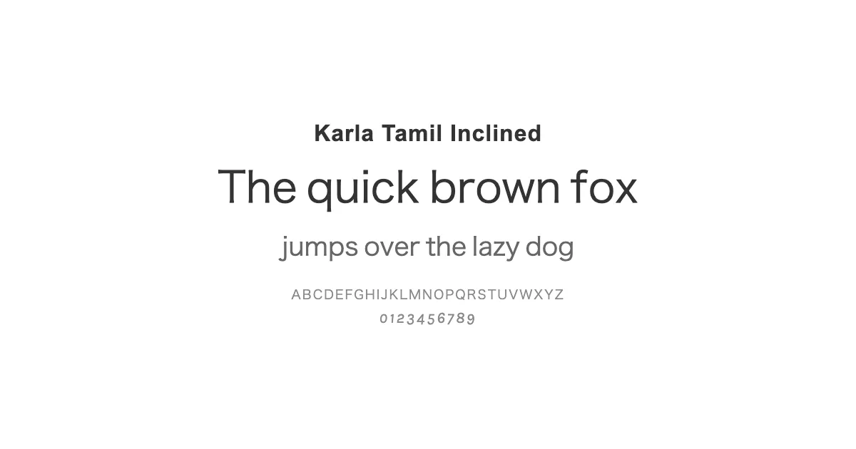 Karla Tamil Inclinedのサムネイル画像