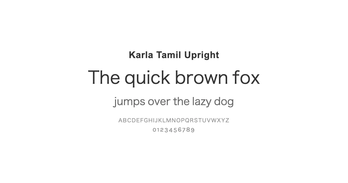 Karla Tamil Uprightのサムネイル画像