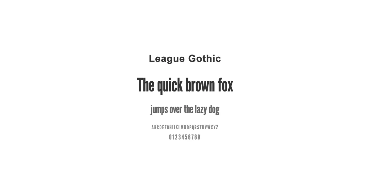 League Gothicのサムネイル画像