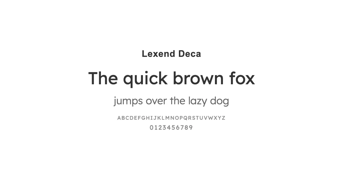 Lexend Decaのサムネイル画像