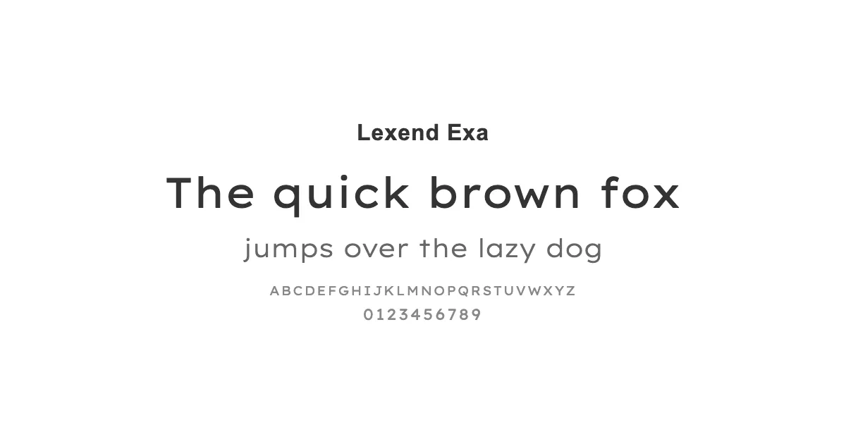 Lexend Exaのサムネイル画像