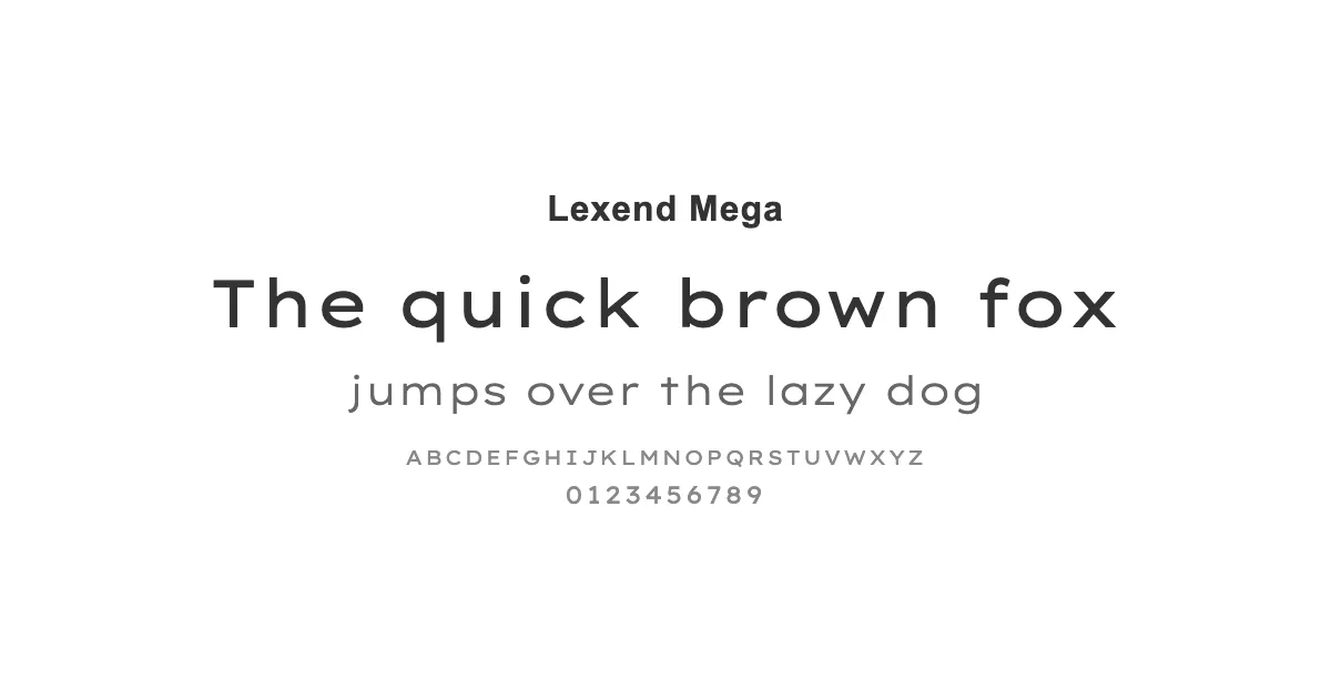 Lexend Megaのサムネイル画像