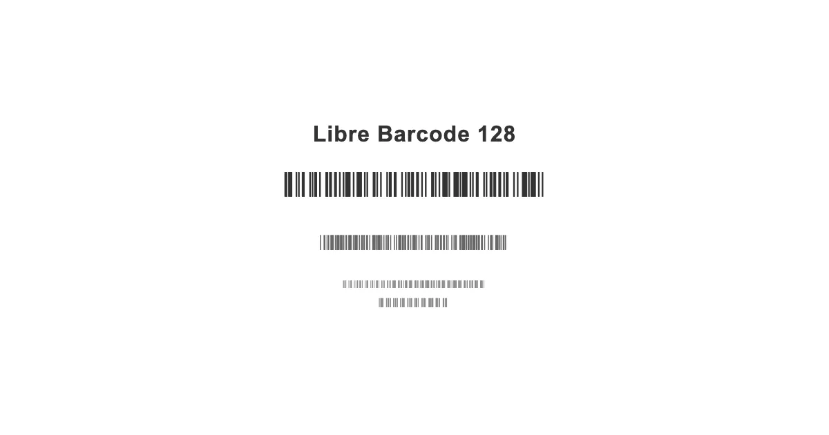 Libre Barcode 128のサムネイル画像