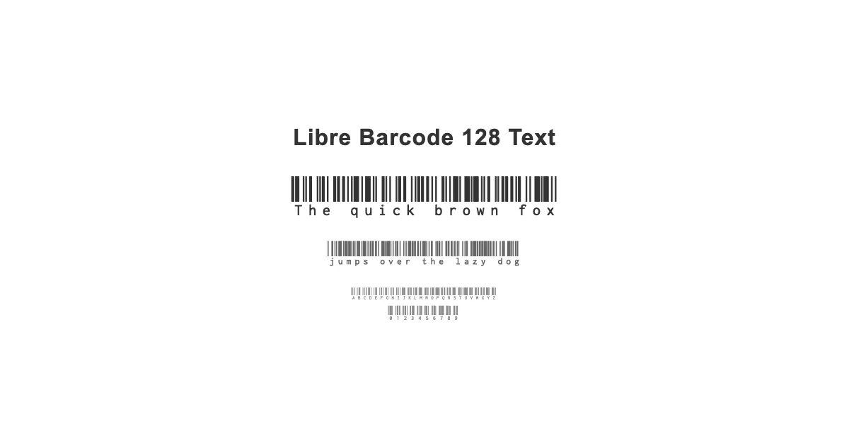 Libre Barcode 128 Textのサムネイル画像