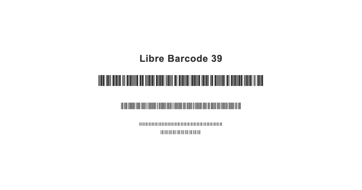 Libre Barcode 39のサムネイル画像