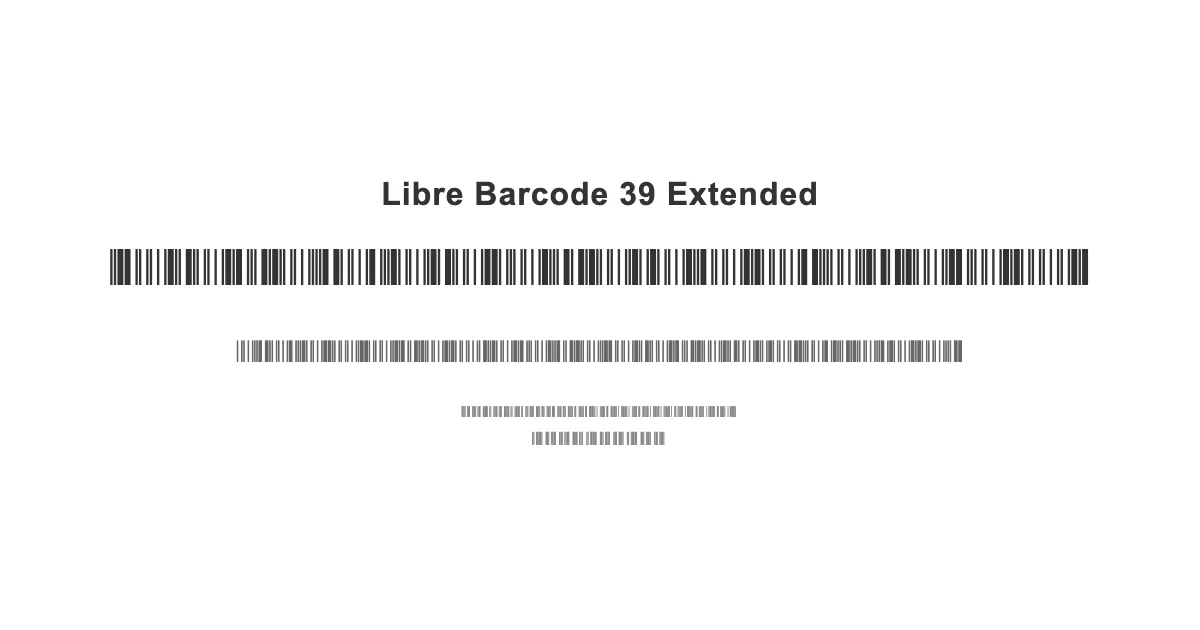 Libre Barcode 39 Extendedのサムネイル画像