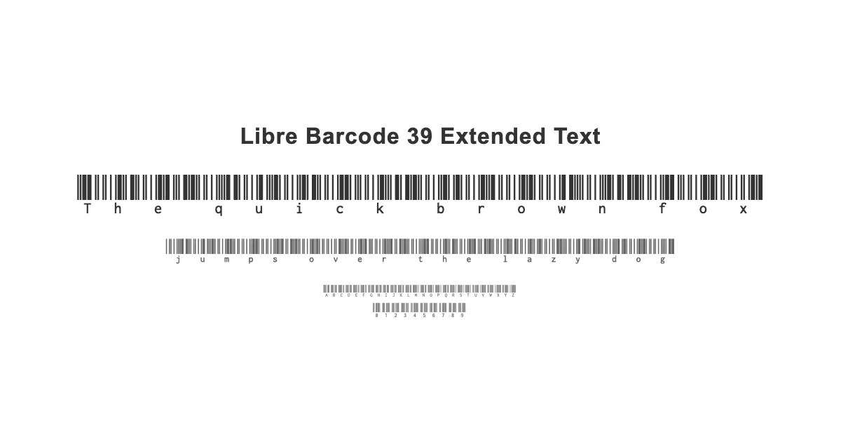 Libre Barcode 39 Extended Textのサムネイル画像