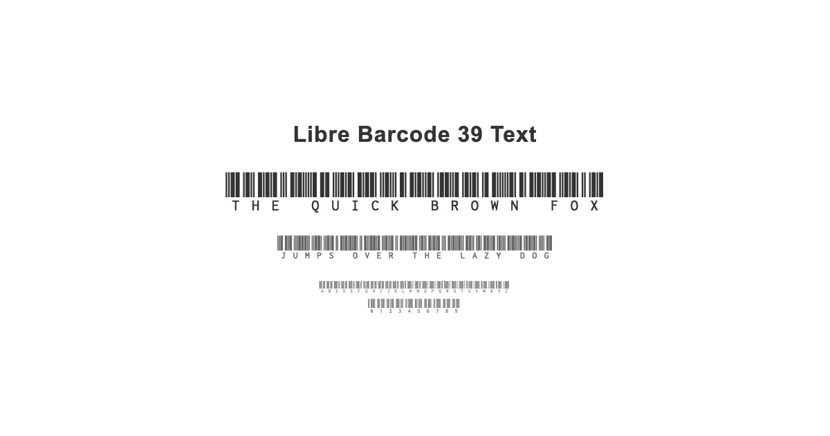 Libre Barcode 39 Textのサムネイル画像