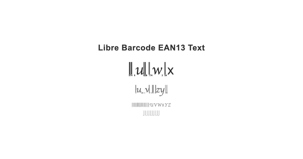 Libre Barcode EAN13 Textのサムネイル画像