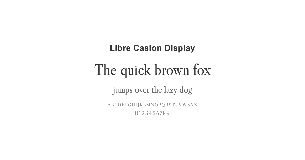Libre Caslon Displayのサムネイル画像