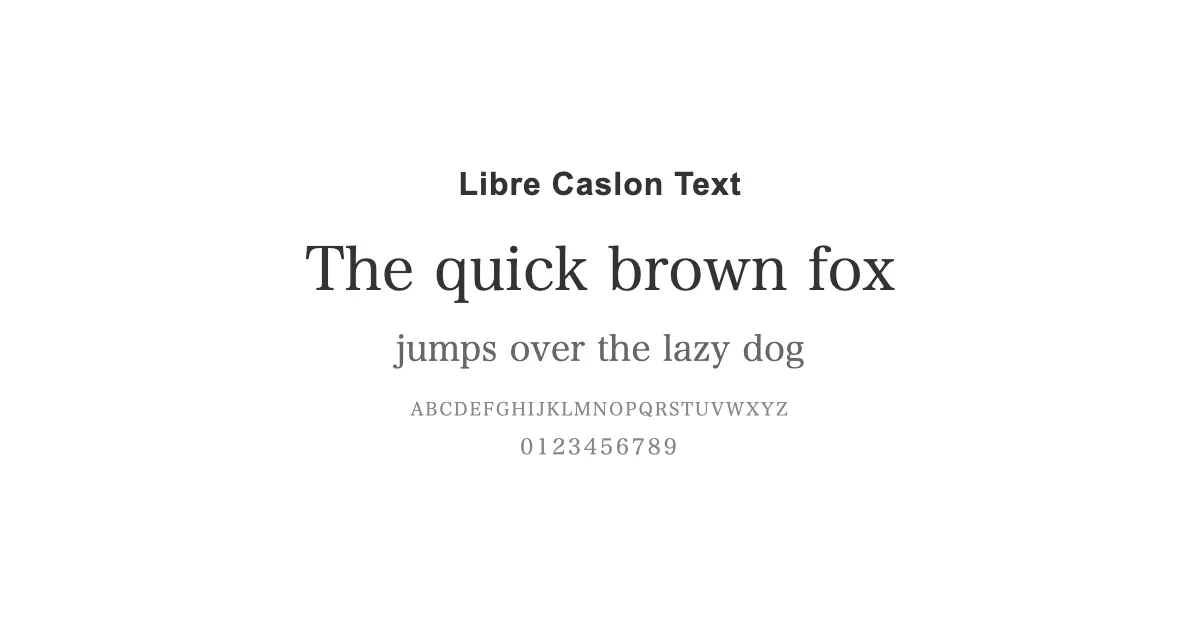 Libre Caslon Textのサムネイル画像