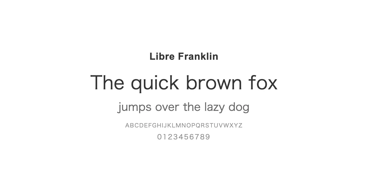 Libre Franklinのサムネイル画像