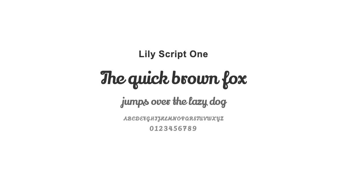 Lily Script Oneのサムネイル画像