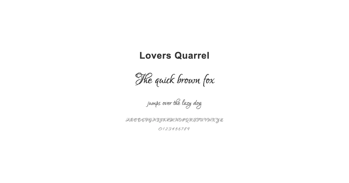 Lovers Quarrelのサムネイル画像