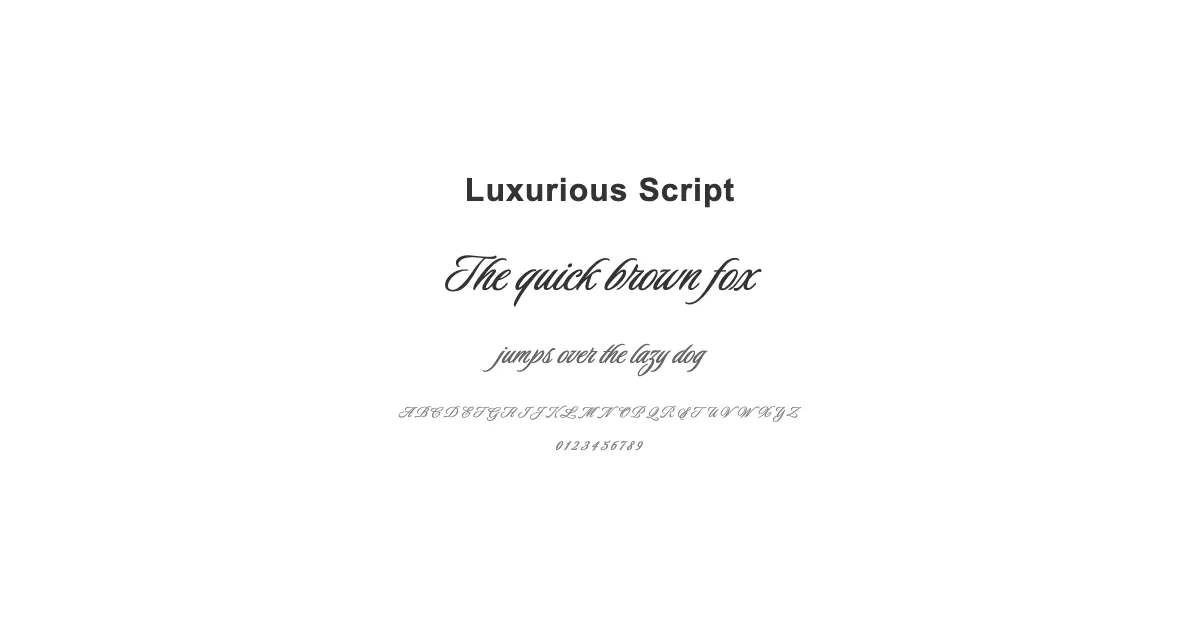 Luxurious Scriptのサムネイル画像