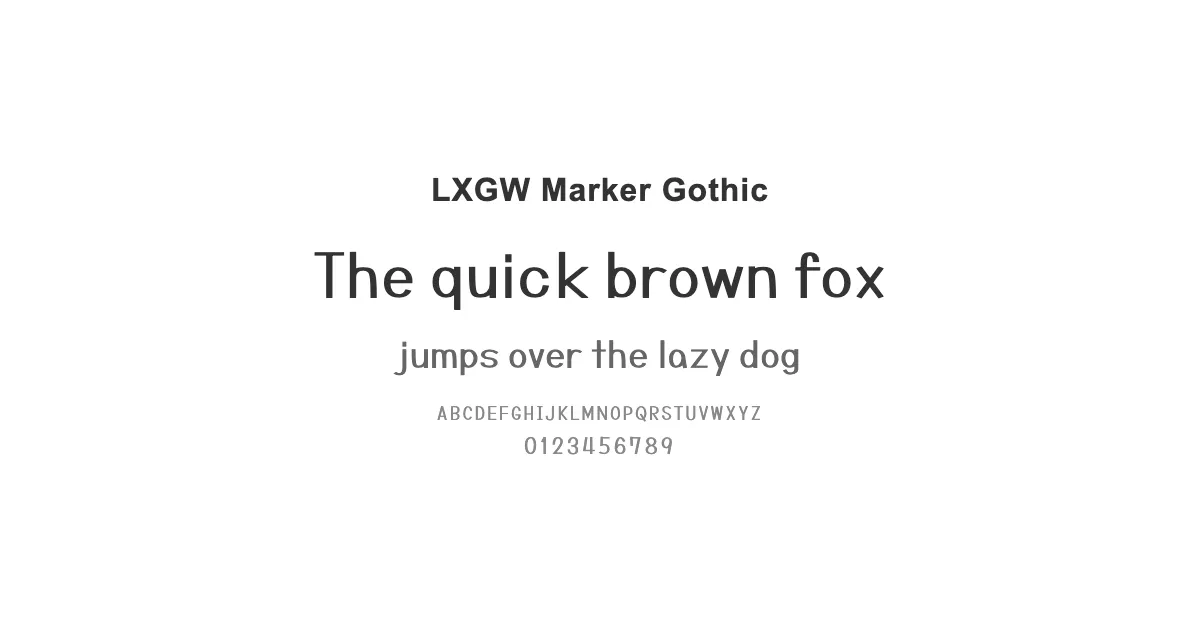 LXGW Marker Gothicのサムネイル画像