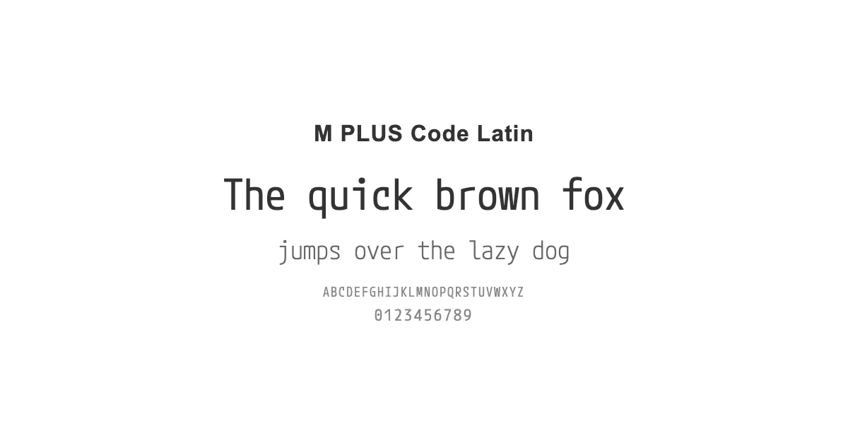 M PLUS Code Latinのサムネイル画像