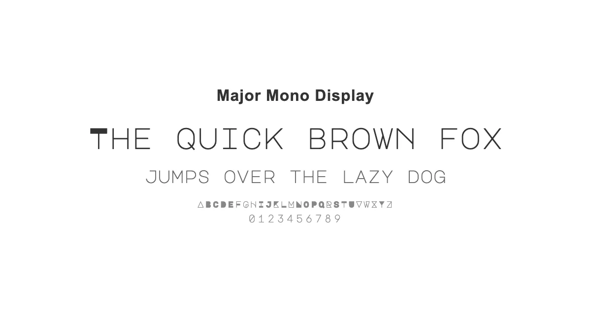 Major Mono Displayのサムネイル画像