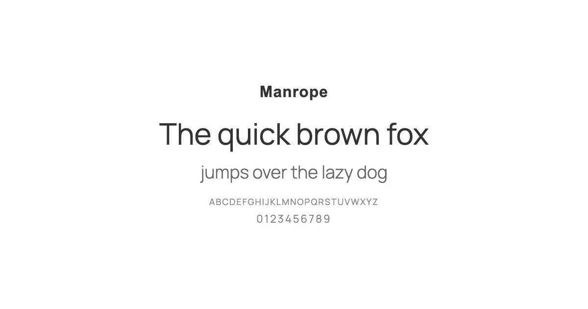 Manrope