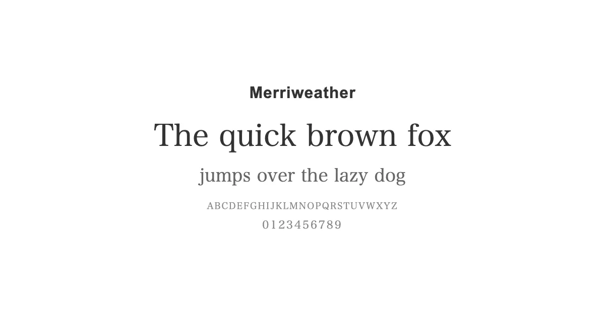 Merriweatherのサムネイル画像