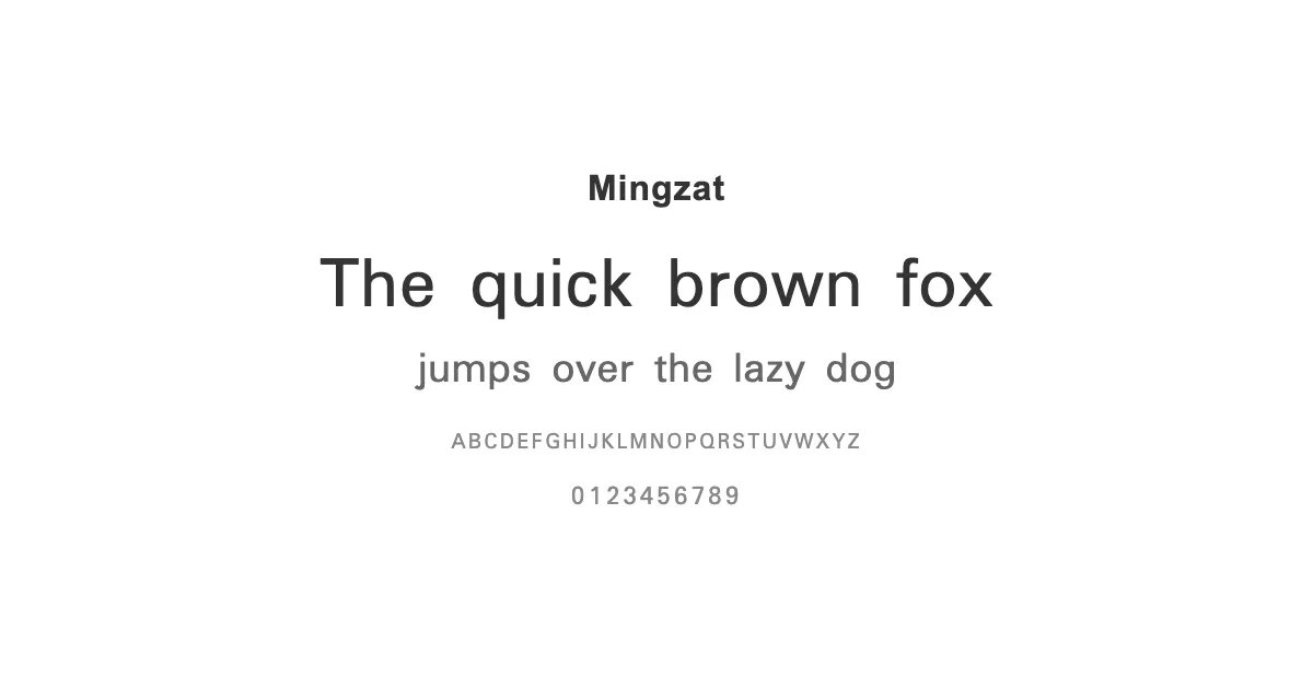 Mingzatのサムネイル画像