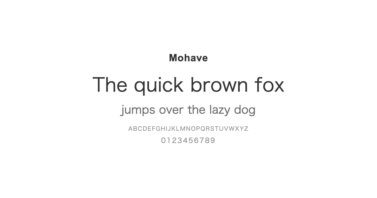 Mohaveのサムネイル画像