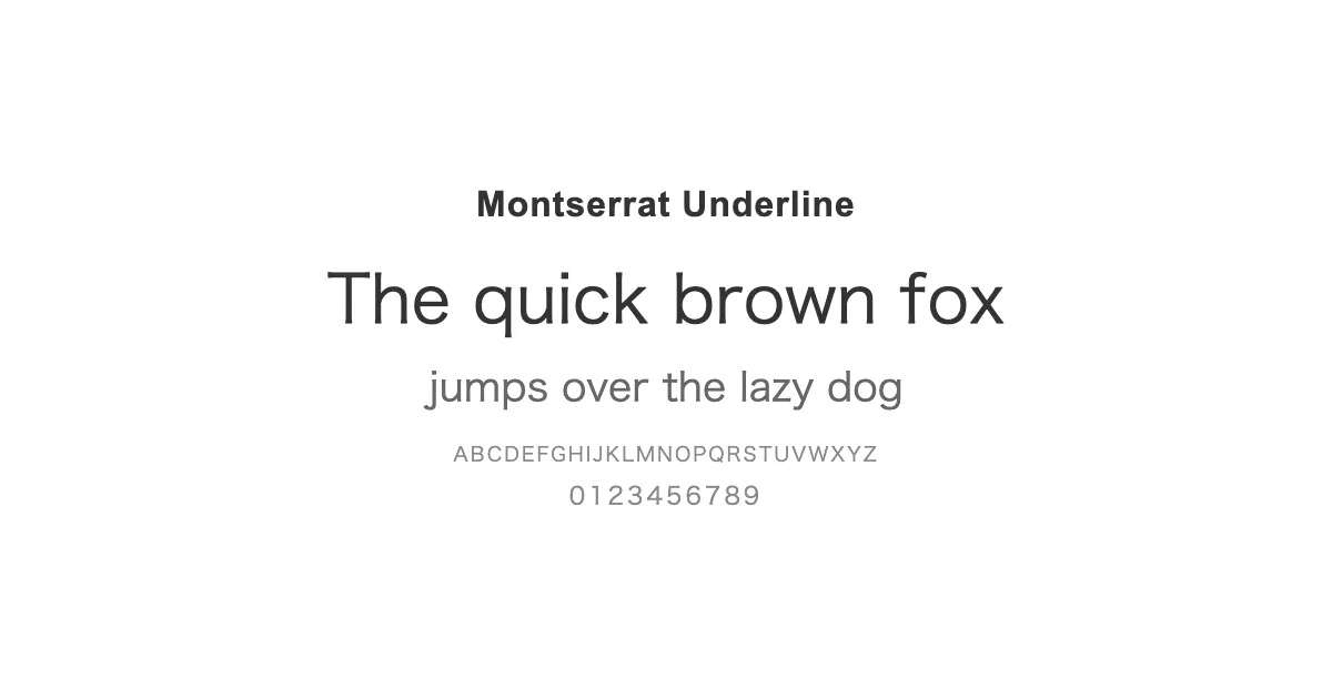 Montserrat Underlineのサムネイル画像