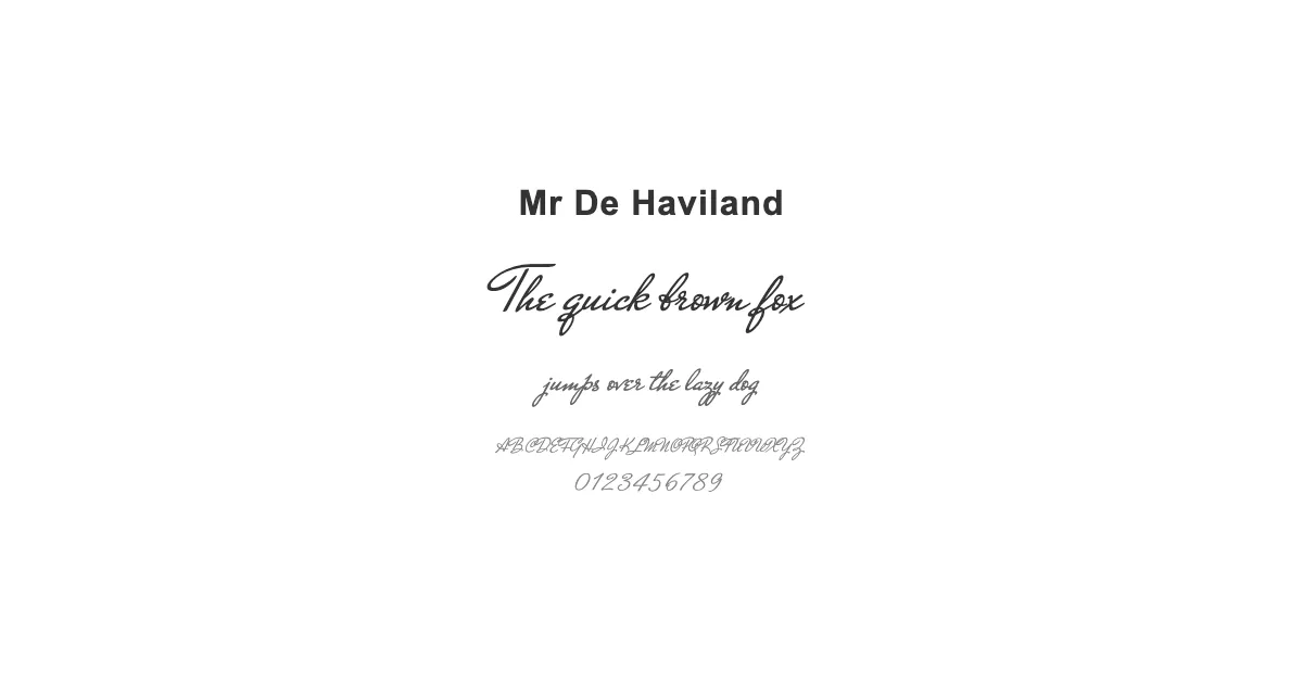 Mr De Havilandのサムネイル画像