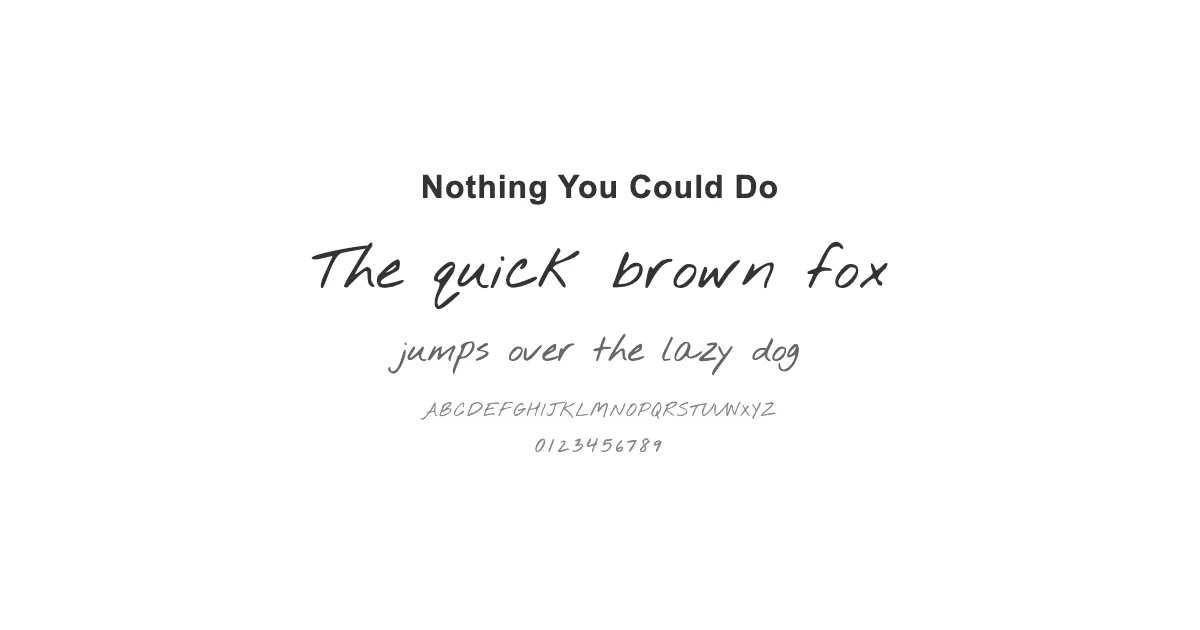 Nothing You Could Doのサムネイル画像
