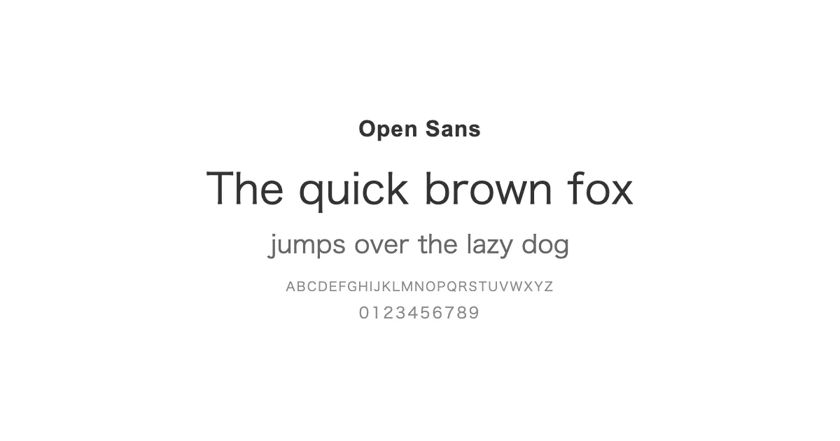 Open Sansのサムネイル画像