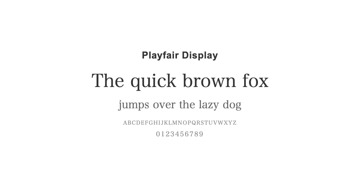 Playfair Displayのサムネイル画像
