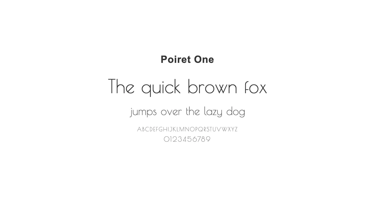 Poiret Oneのサムネイル画像