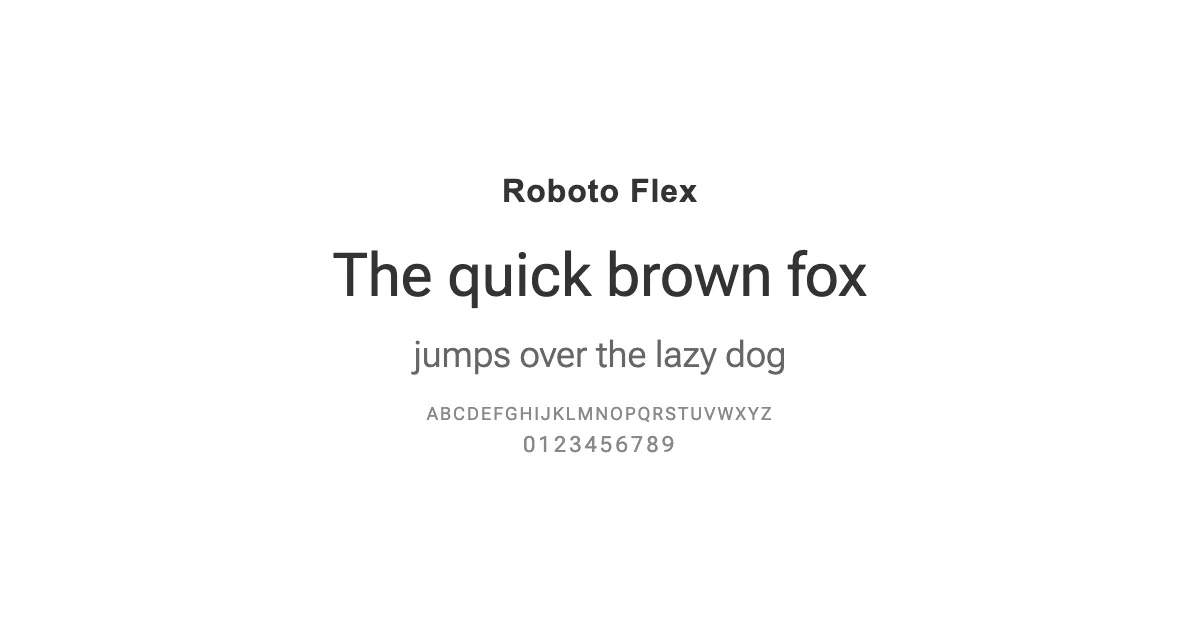 Roboto Flexのサムネイル画像