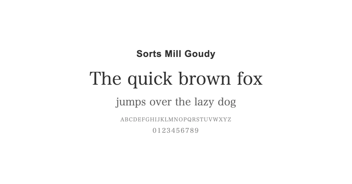 Sorts Mill Goudyのサムネイル画像